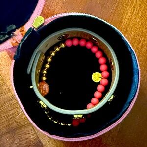 Rustic Cuff Elastic Beaded Bracelet NWOT